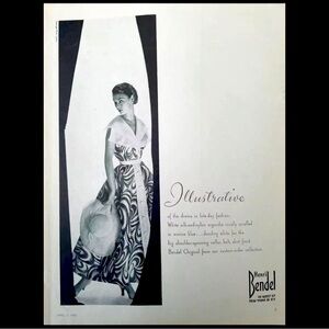 Original 1952 Henri Bendel Luxury Vintage Press Advertisement
